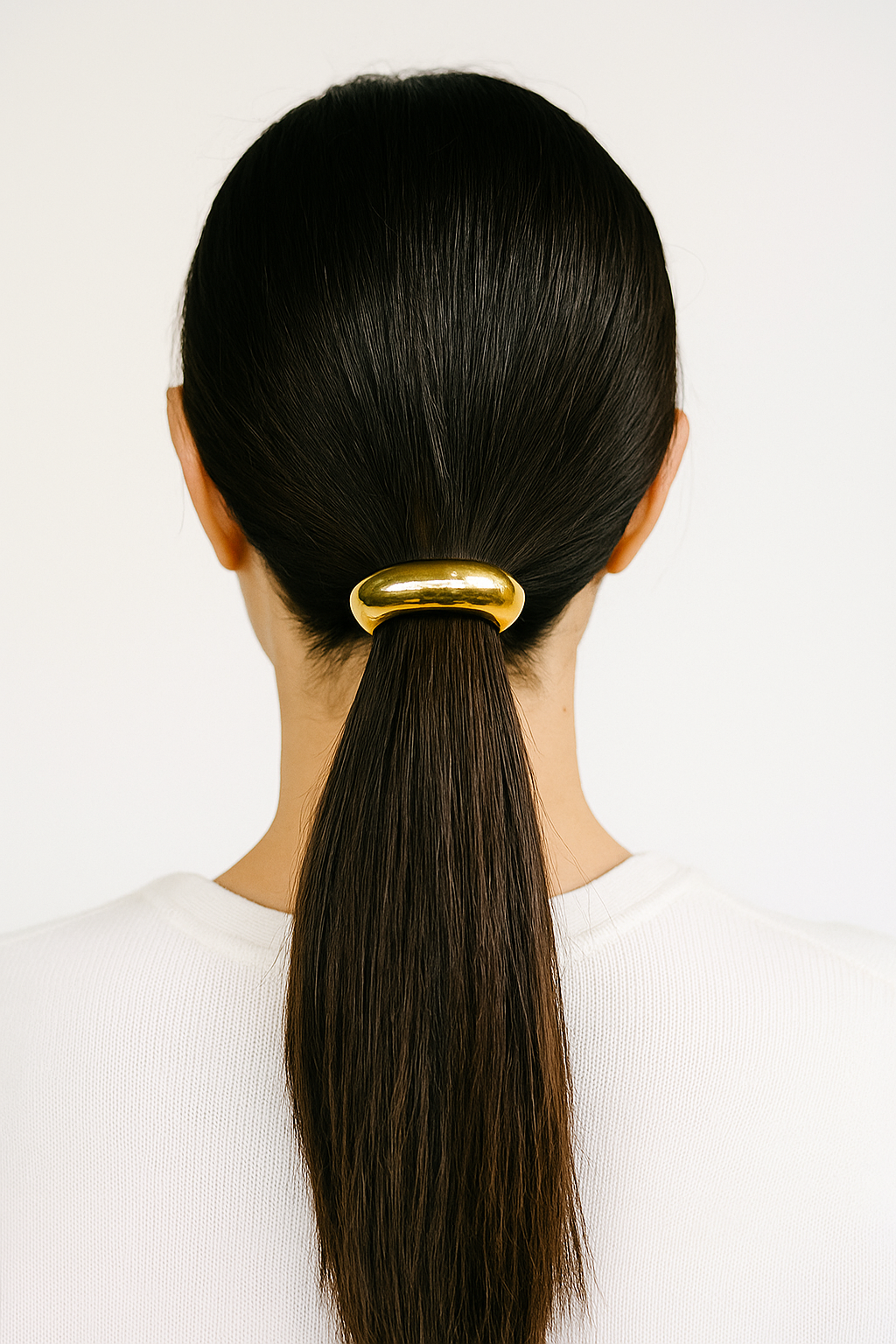 Golden metal hair clip