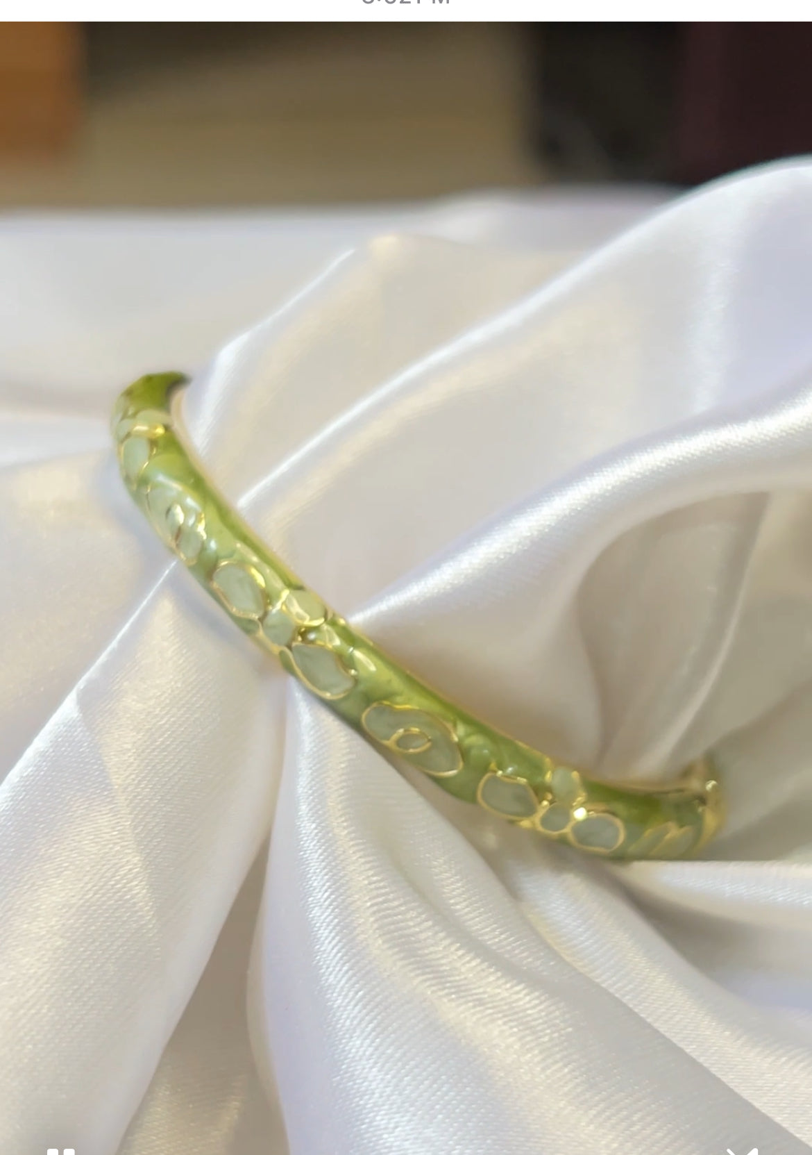 Green and blue Enamel bangle