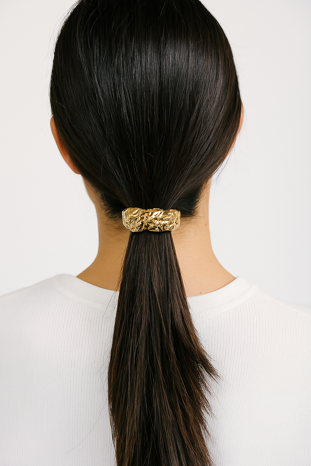 Moon statement metal hair tie