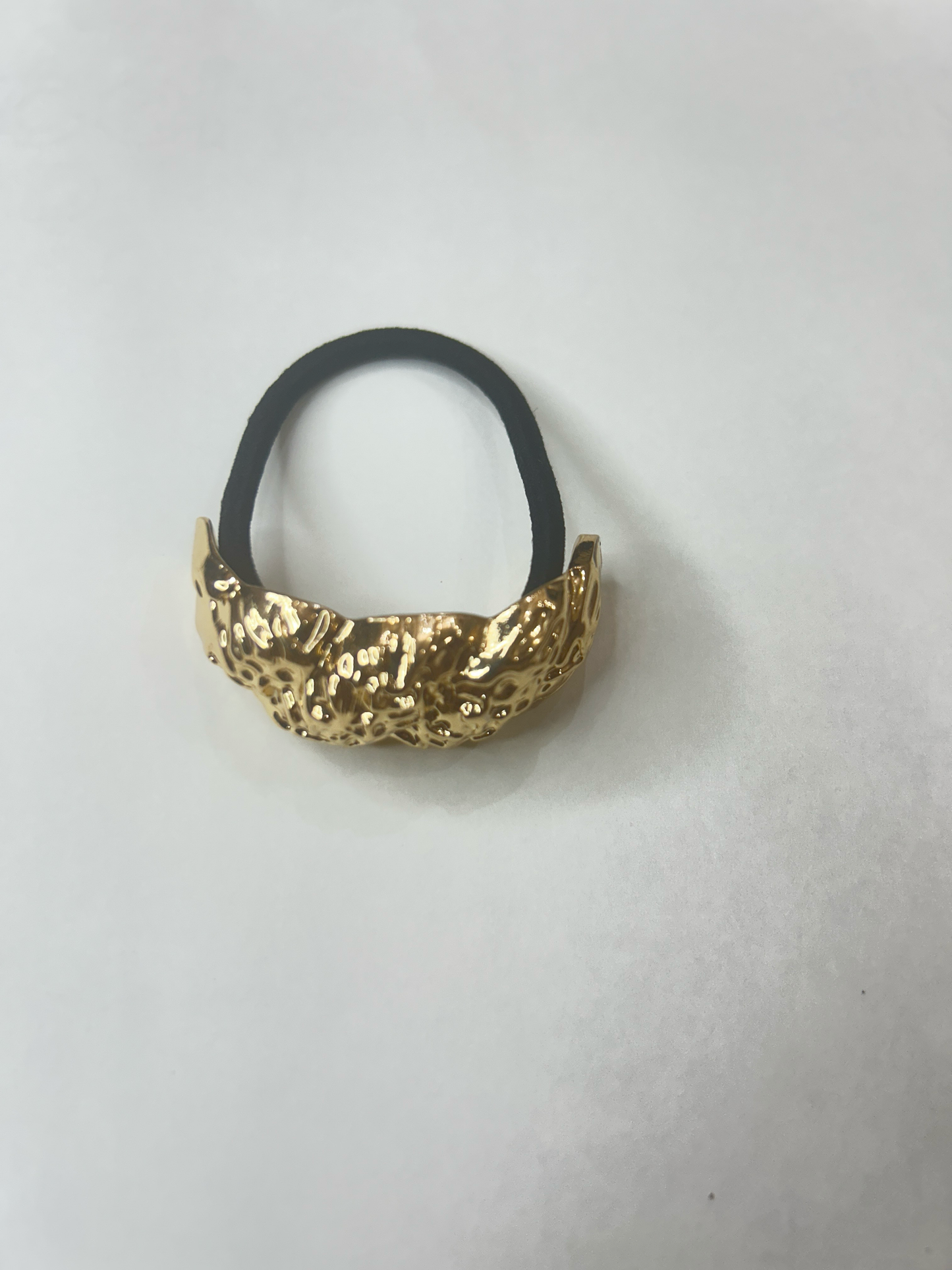 Moon statement metal hair tie