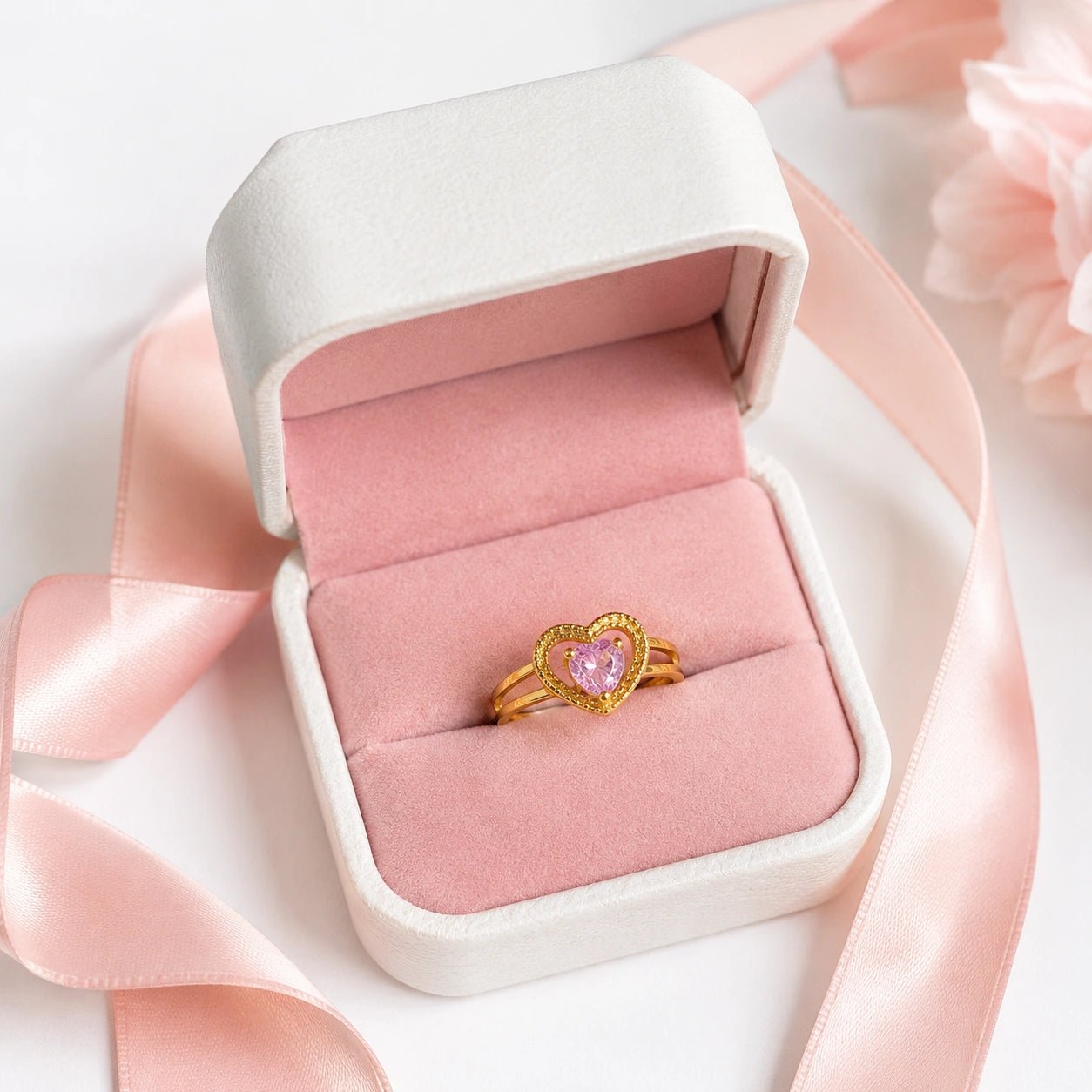 Golden Heart Ring - CharmsCrafted