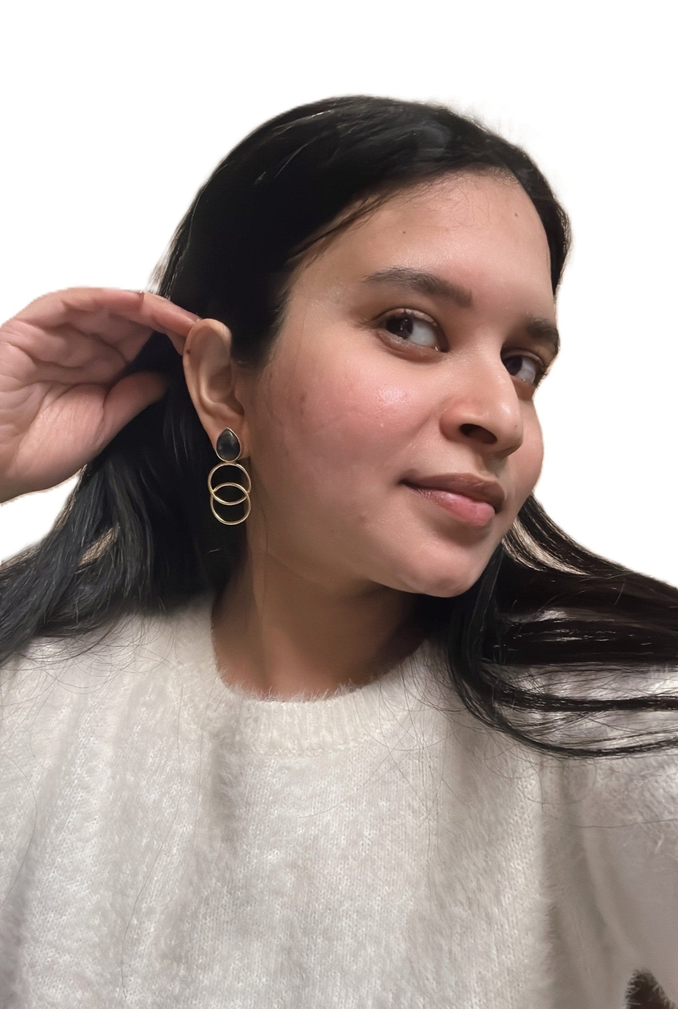 Midnight Halo Statement Earrings - CharmsCrafted