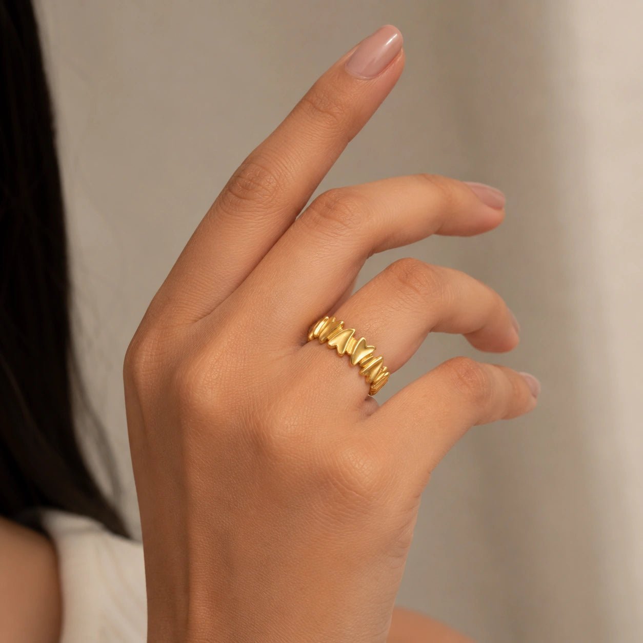 Wave Heart Ring - CharmsCrafted