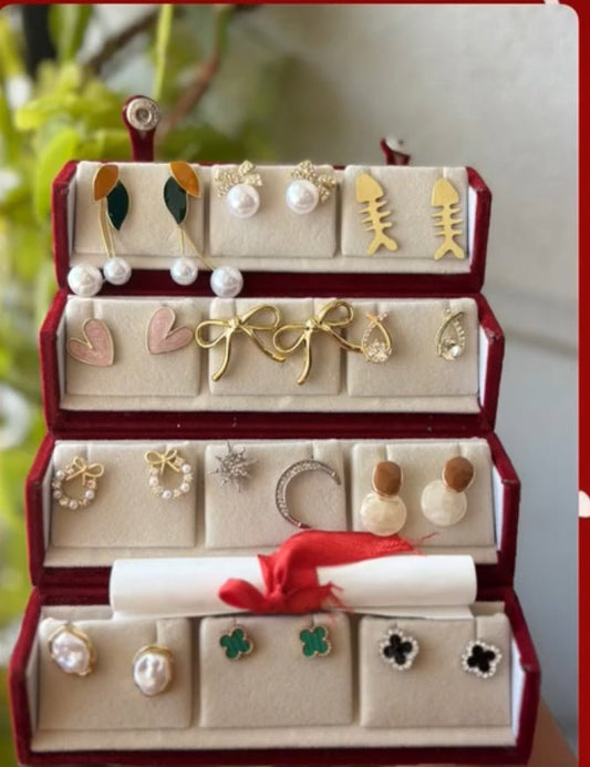 12 Earrings with Earring Box styling ideas - CharmsCrafted