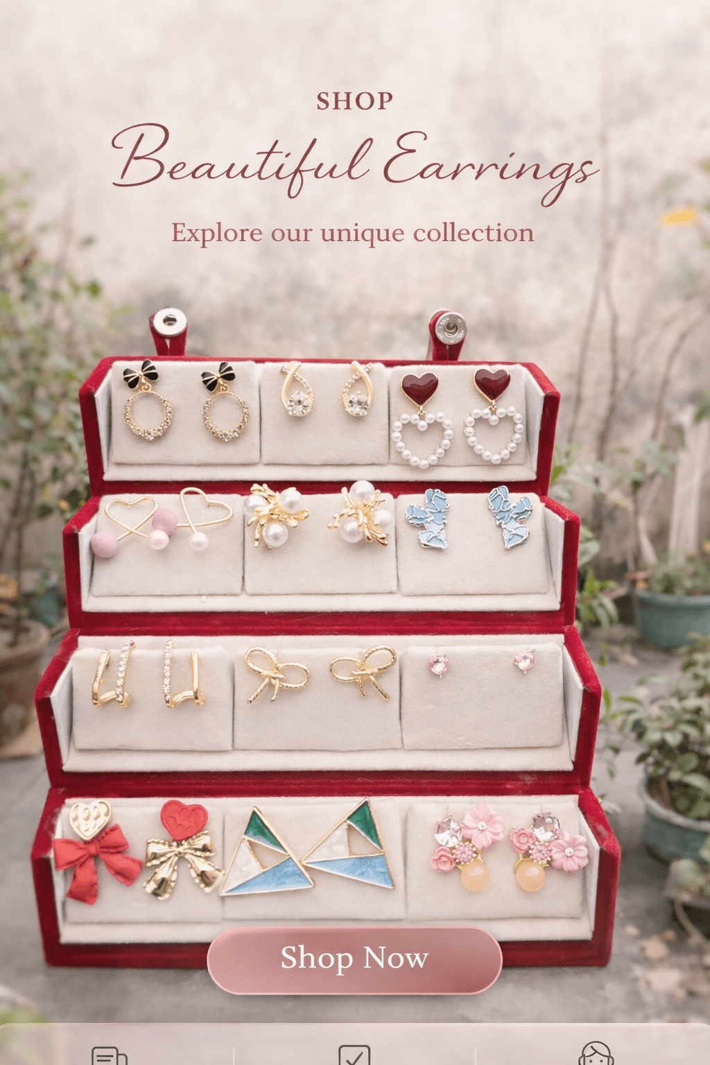 Earring Box Set 12 pair earring set with box – CharmsCrafted