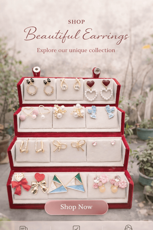 12 pair earring set with box - CharmsCrafted