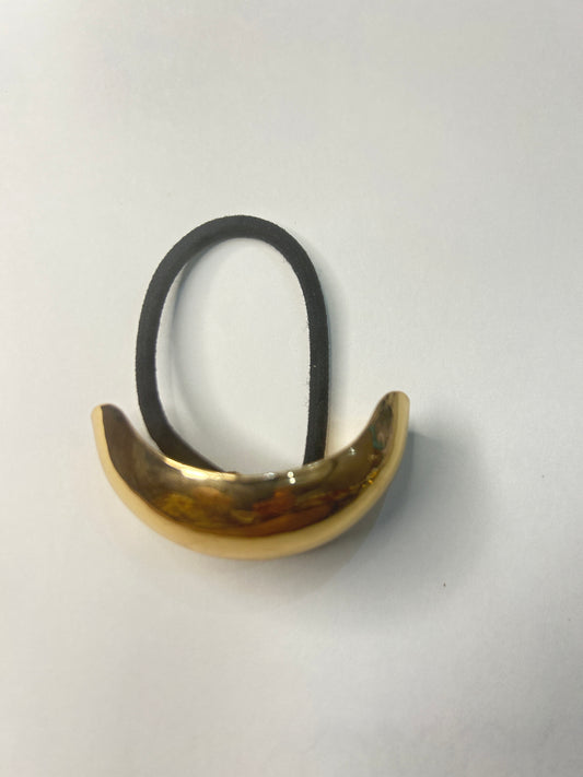 Golden metal hair clip