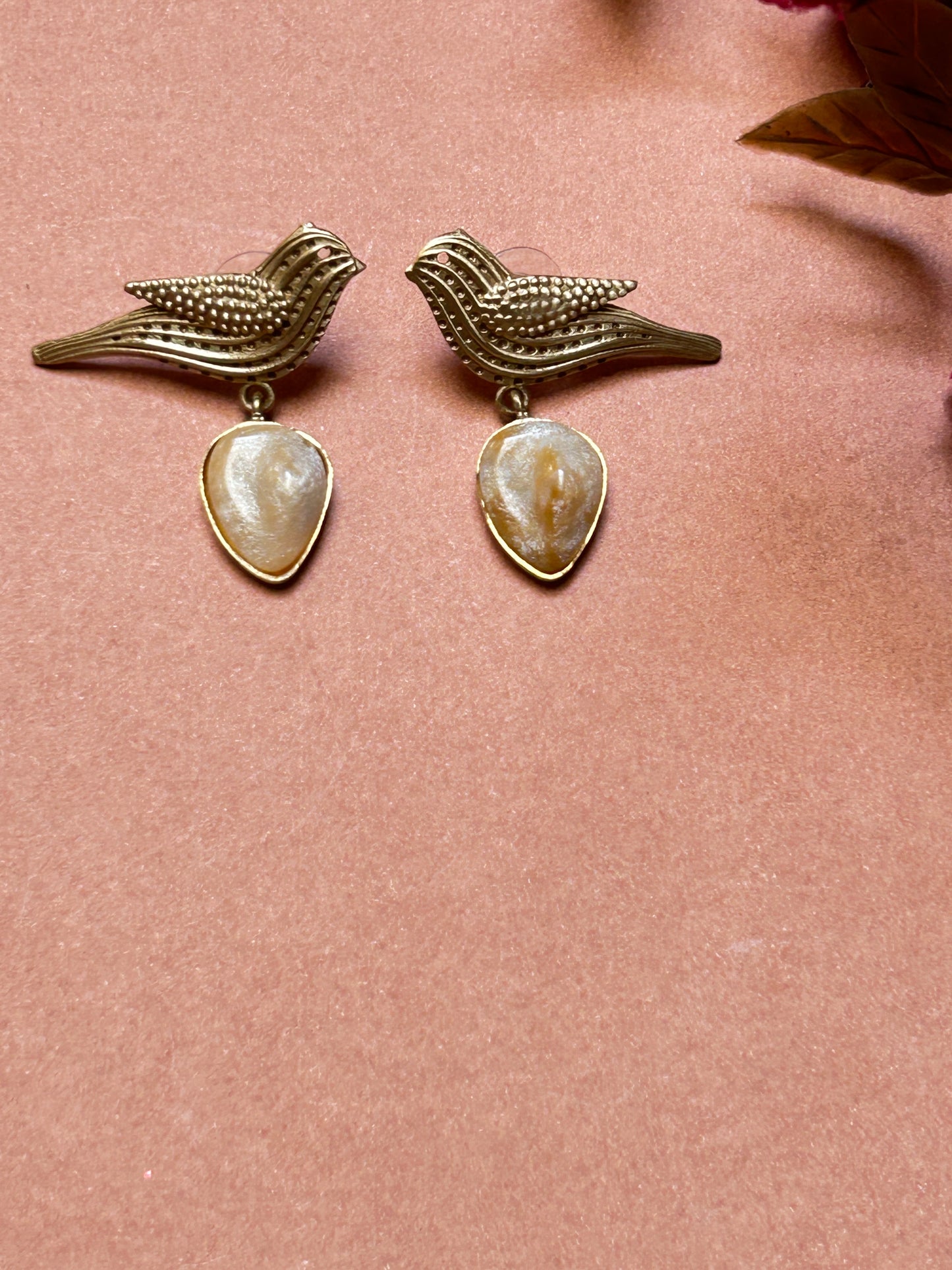 Bird Pearl Drop Earrings