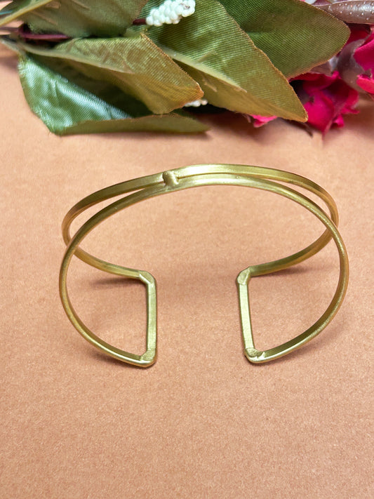 Minimalist Brass Adjustable Cuff Bracelet
