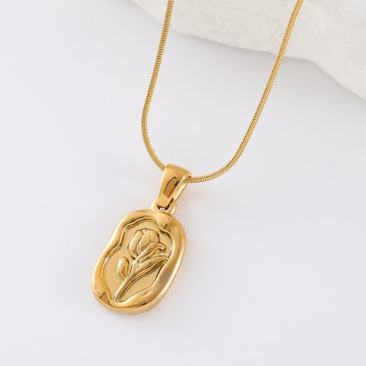 Blossom Embrace – Skin Friendly Gold-Plated Pendant Necklace
