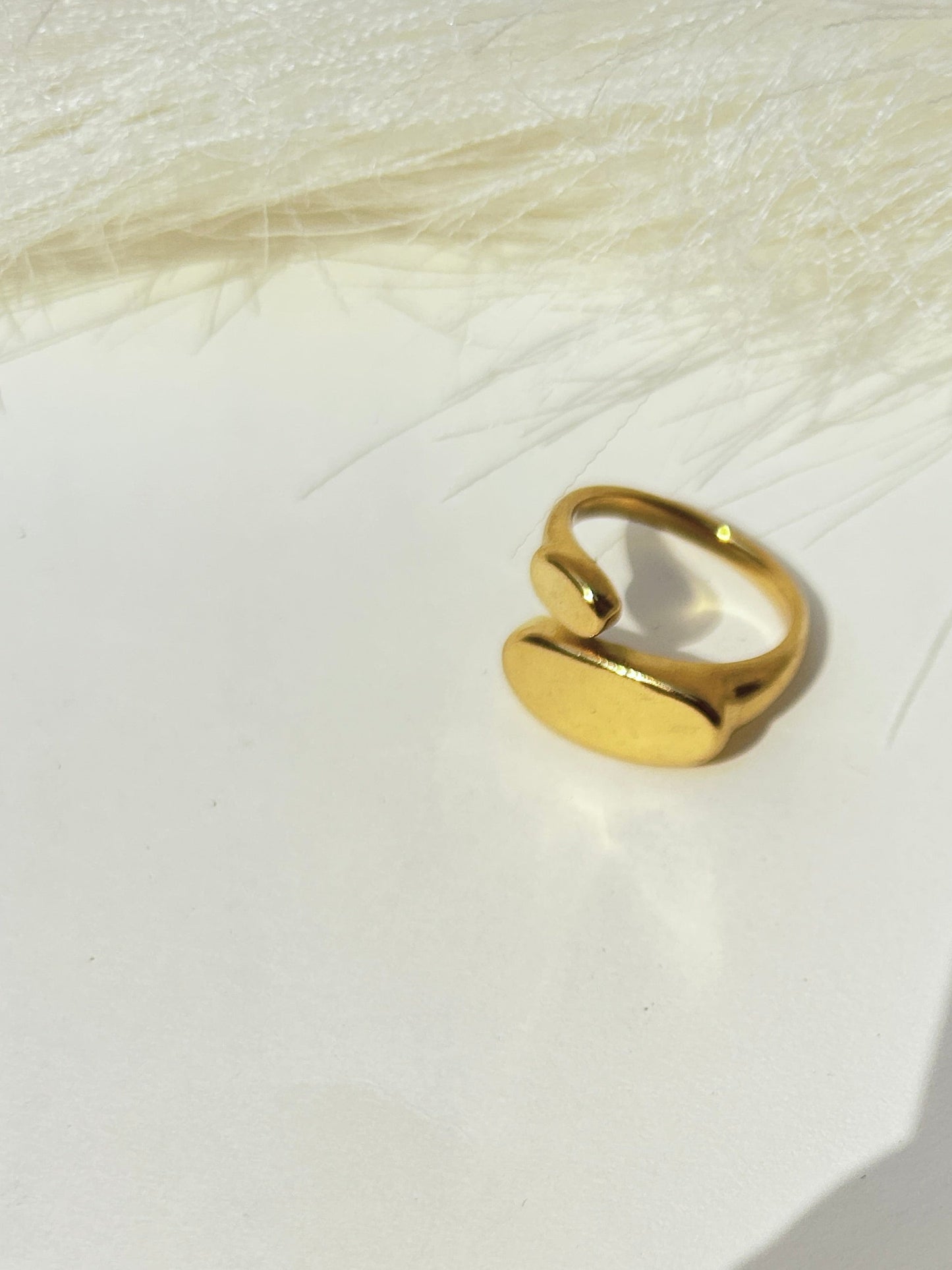 Gold Plated Elara Curve Ring