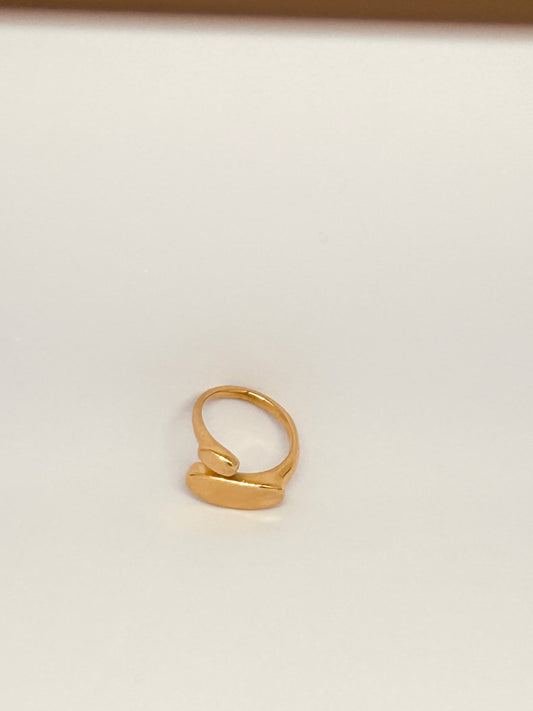 Gold Plated Elara Curve Ring