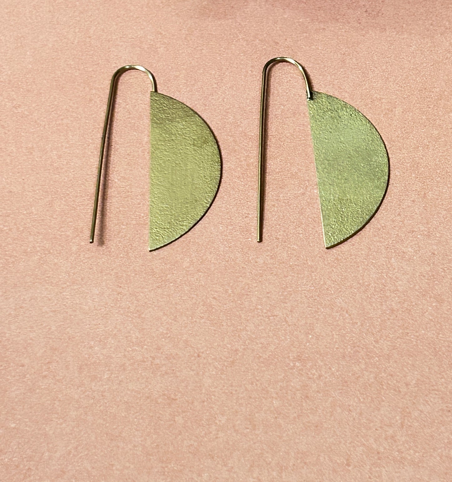 Golden Crescent Drop Earrings