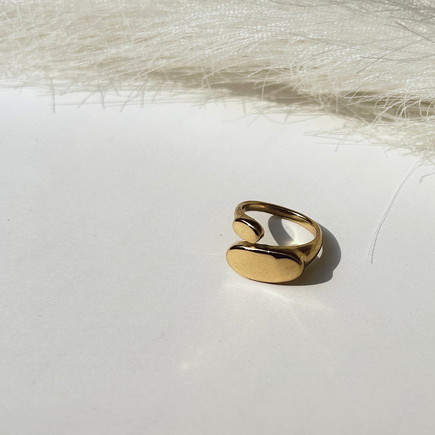 Gold Plated Elara Curve Ring