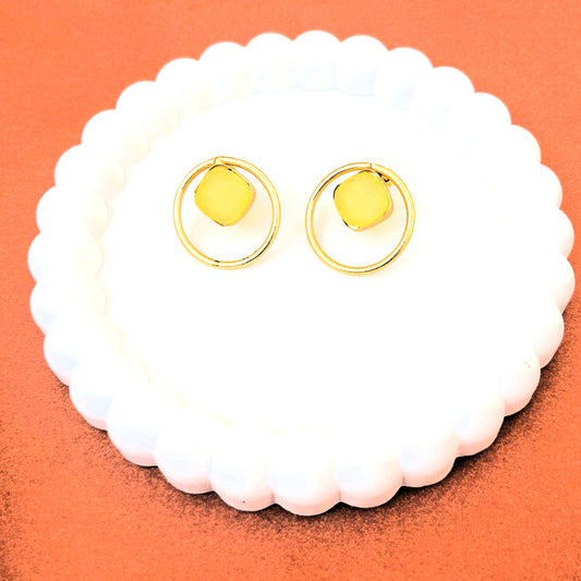 Golden Sunshine Hoop Earrings