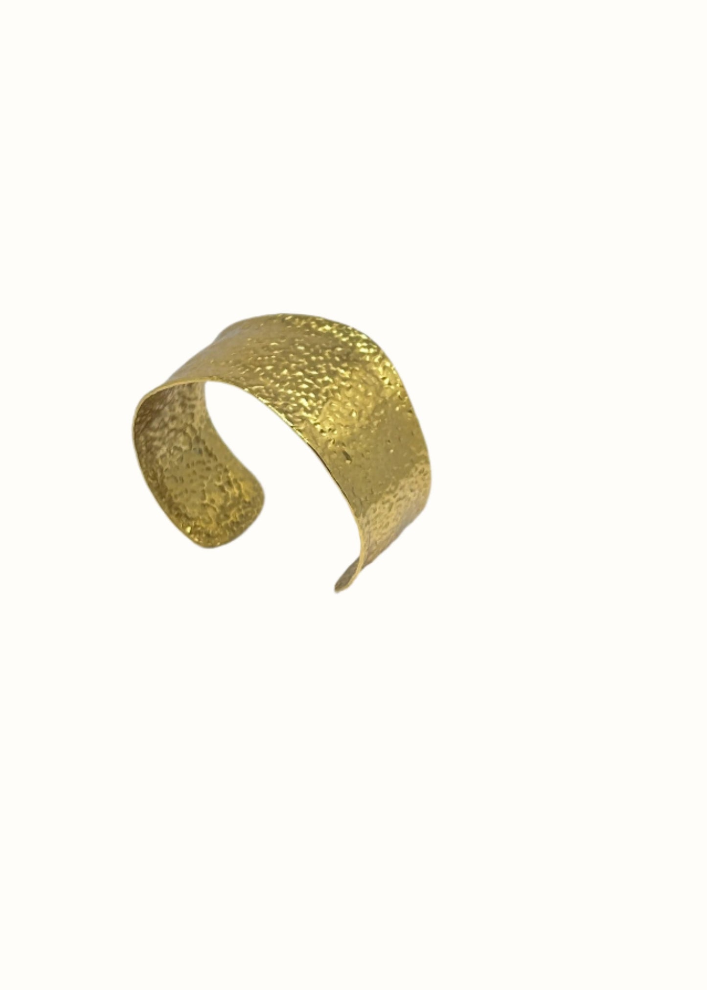 Golden Hammered Cuff Bracelet