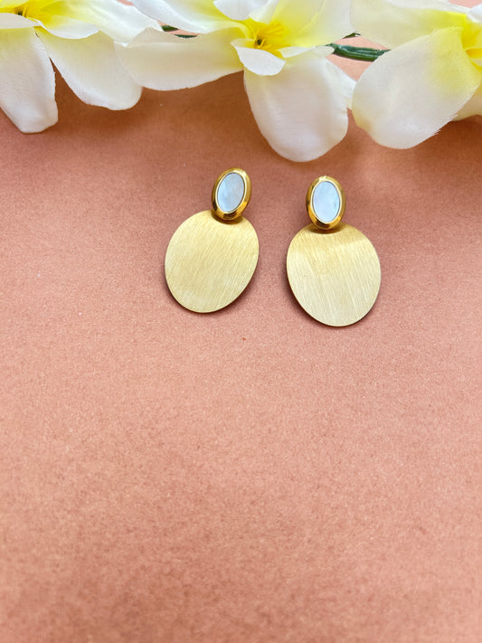 charmsCrafted lightweight trusted Anti tarnish , 18k gold plated earring— for office, casual wear