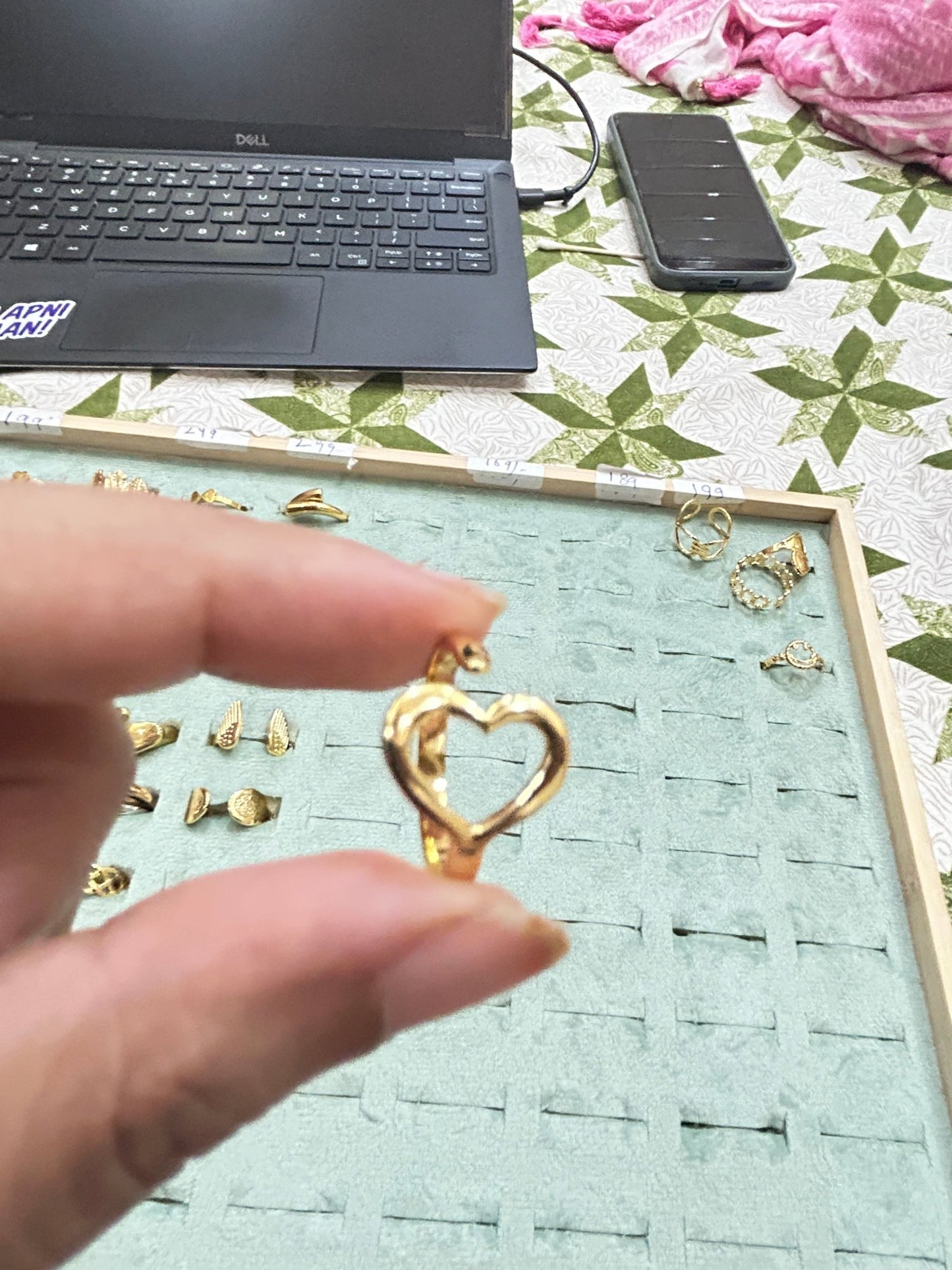 Adjustable Open Heart Ring - CharmsCrafted