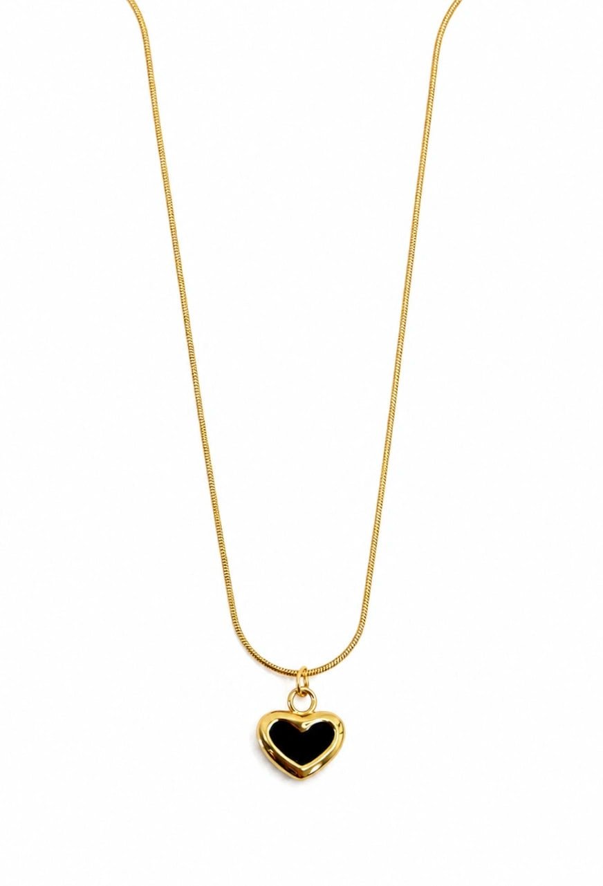 Black Heart Necklace - CharmsCrafted