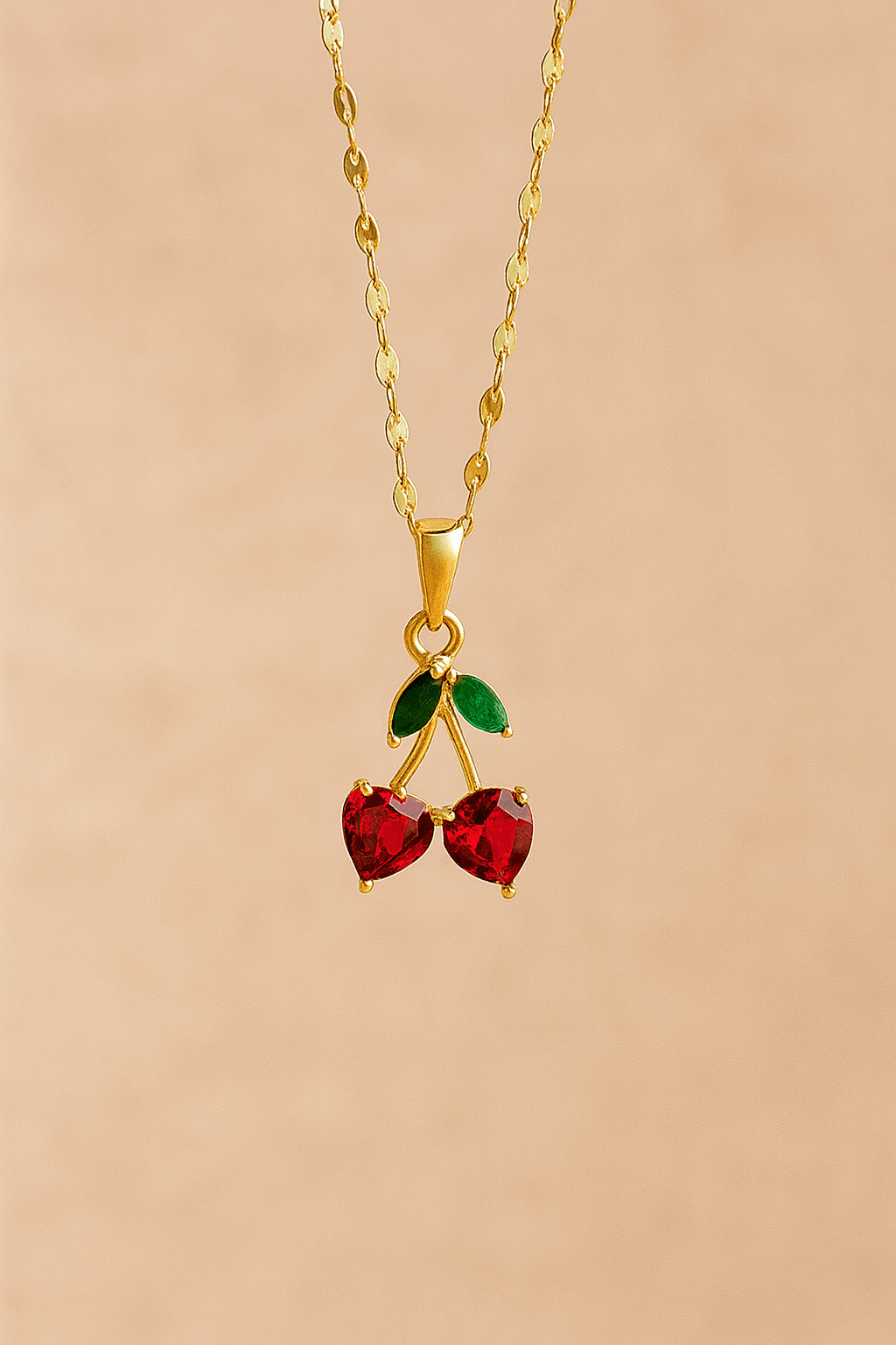 Cherry charm necklace - CharmsCrafted