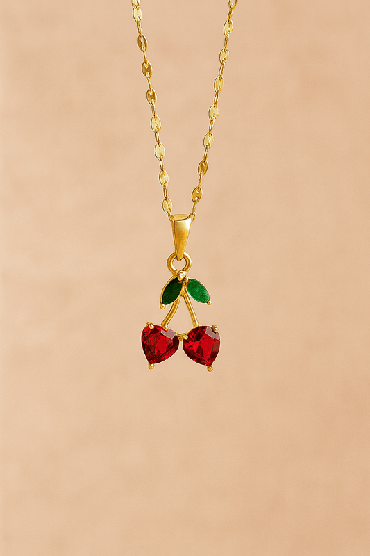 Cherry charm necklace - CharmsCrafted