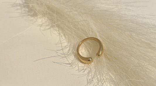 Eclipse Gold Plated Open Ring - CharmsCrafted