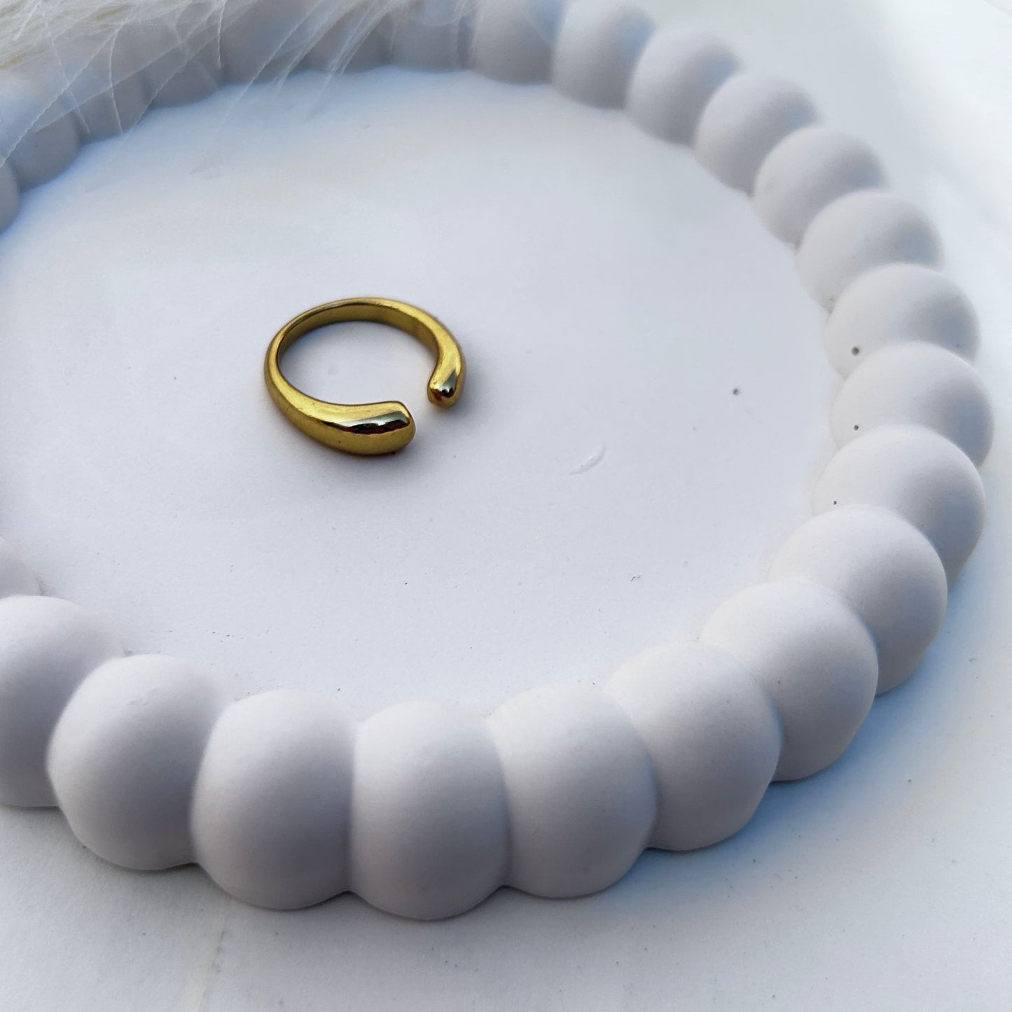 Eclipse Gold Plated Open Ring - CharmsCrafted