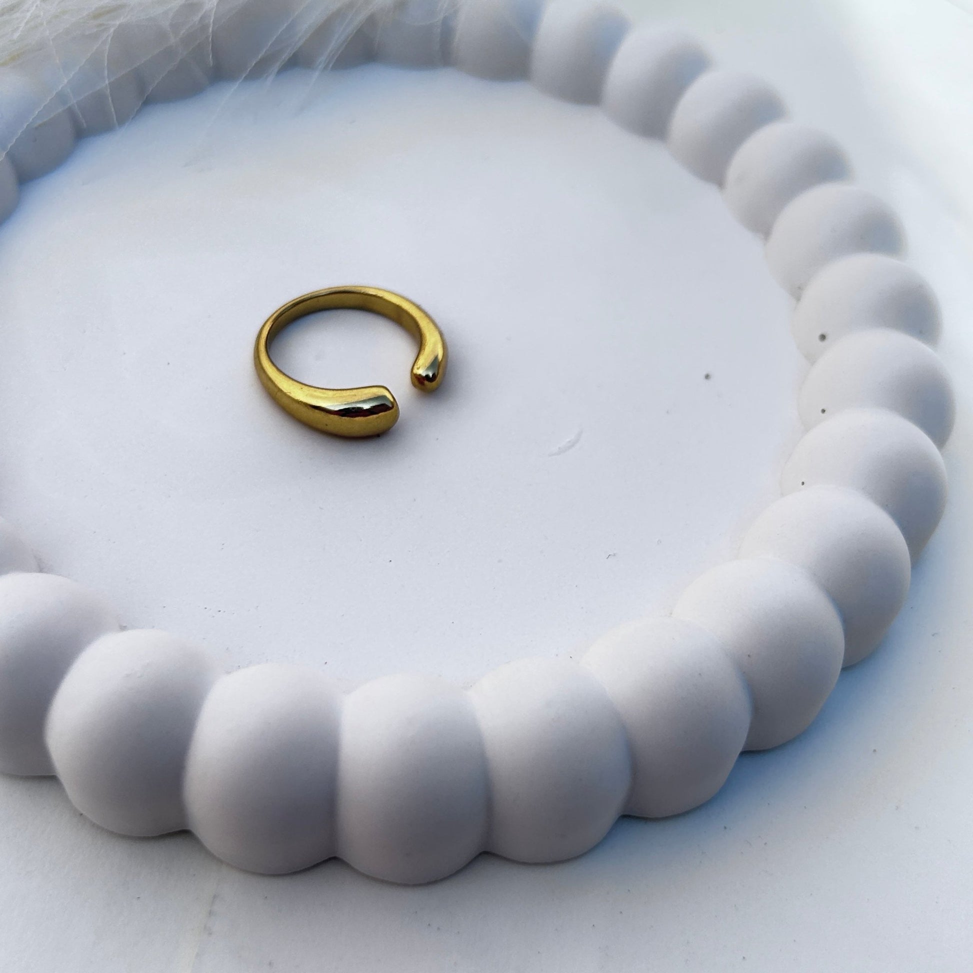 Eclipse Gold Plated Open Ring - CharmsCrafted