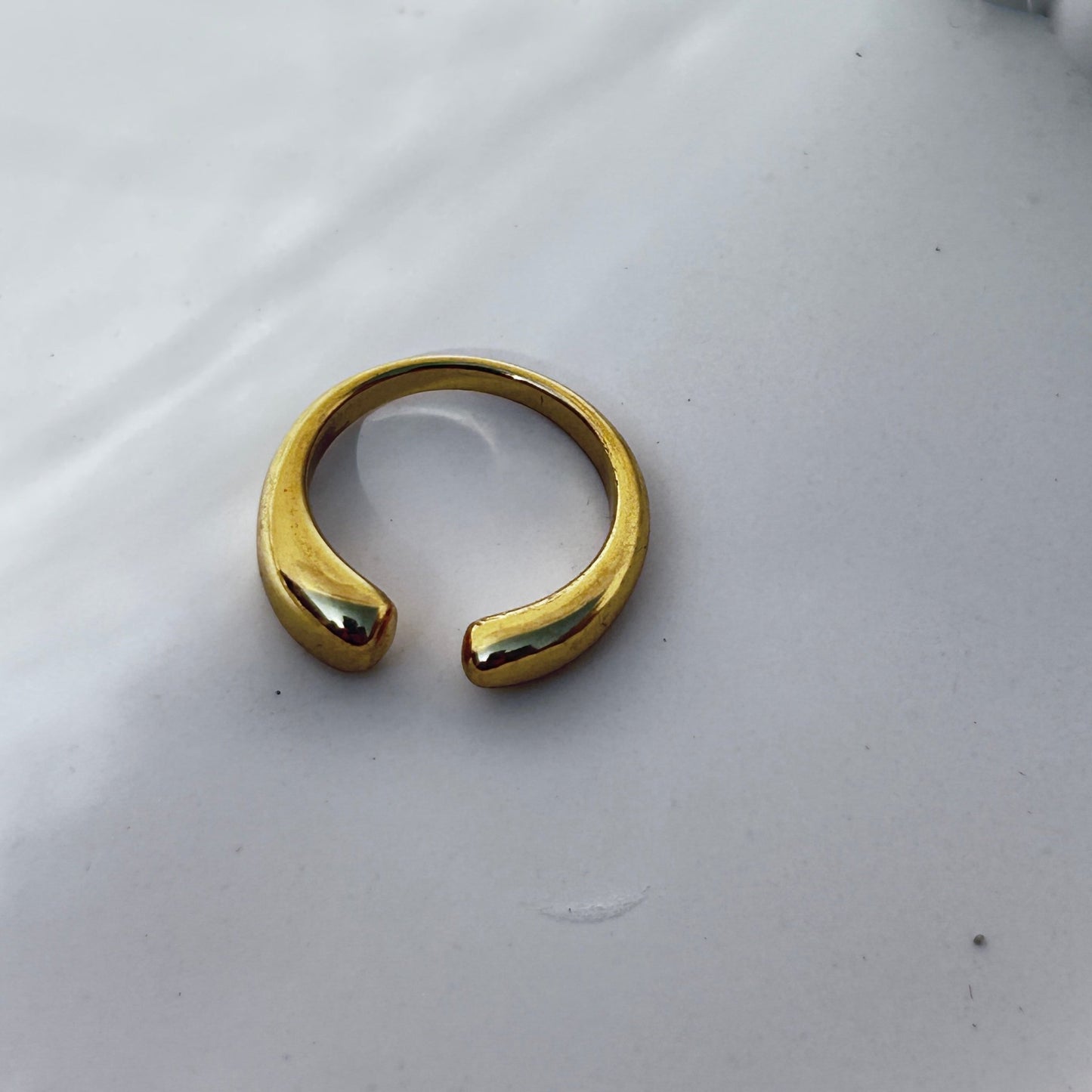 Eclipse Gold Plated Open Ring - CharmsCrafted
