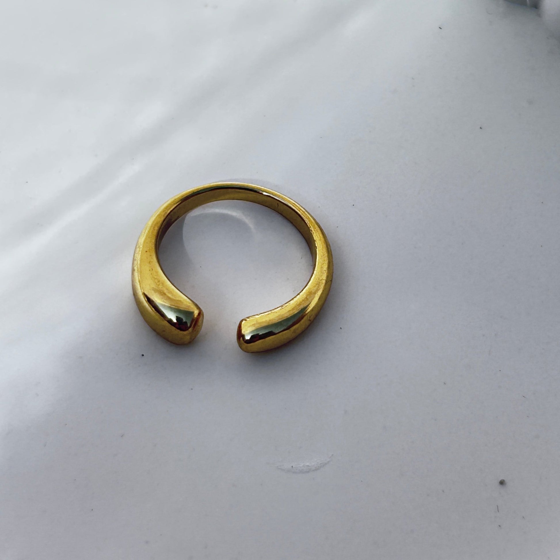 Eclipse Gold Plated Open Ring - CharmsCrafted