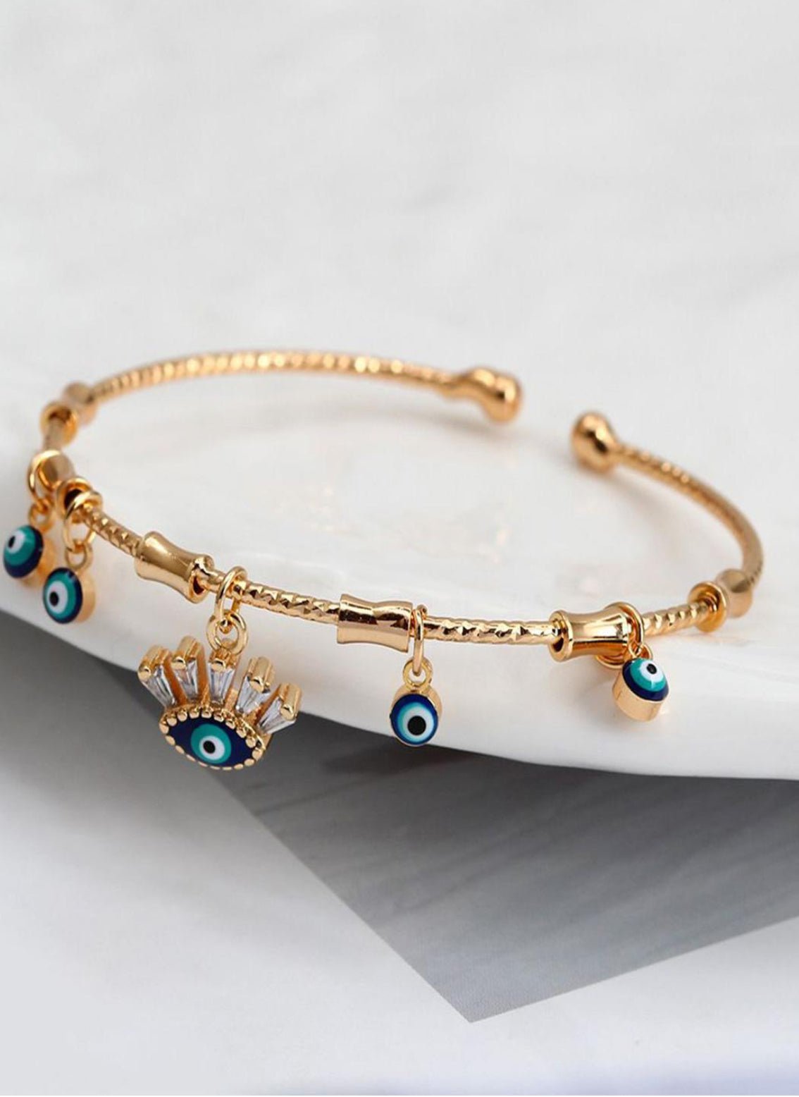 Evil Eye multiple charms bracelet - CharmsCrafted