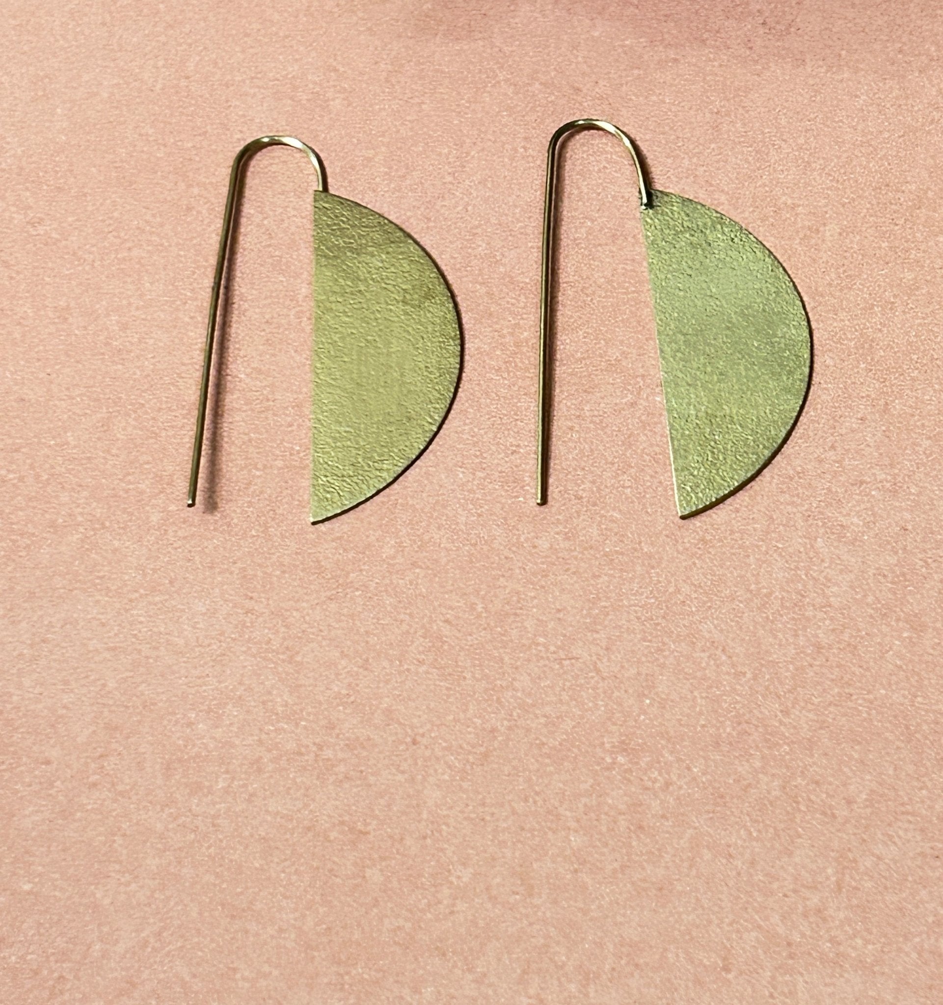 Golden Crescent Drop Earrings - CharmsCrafted