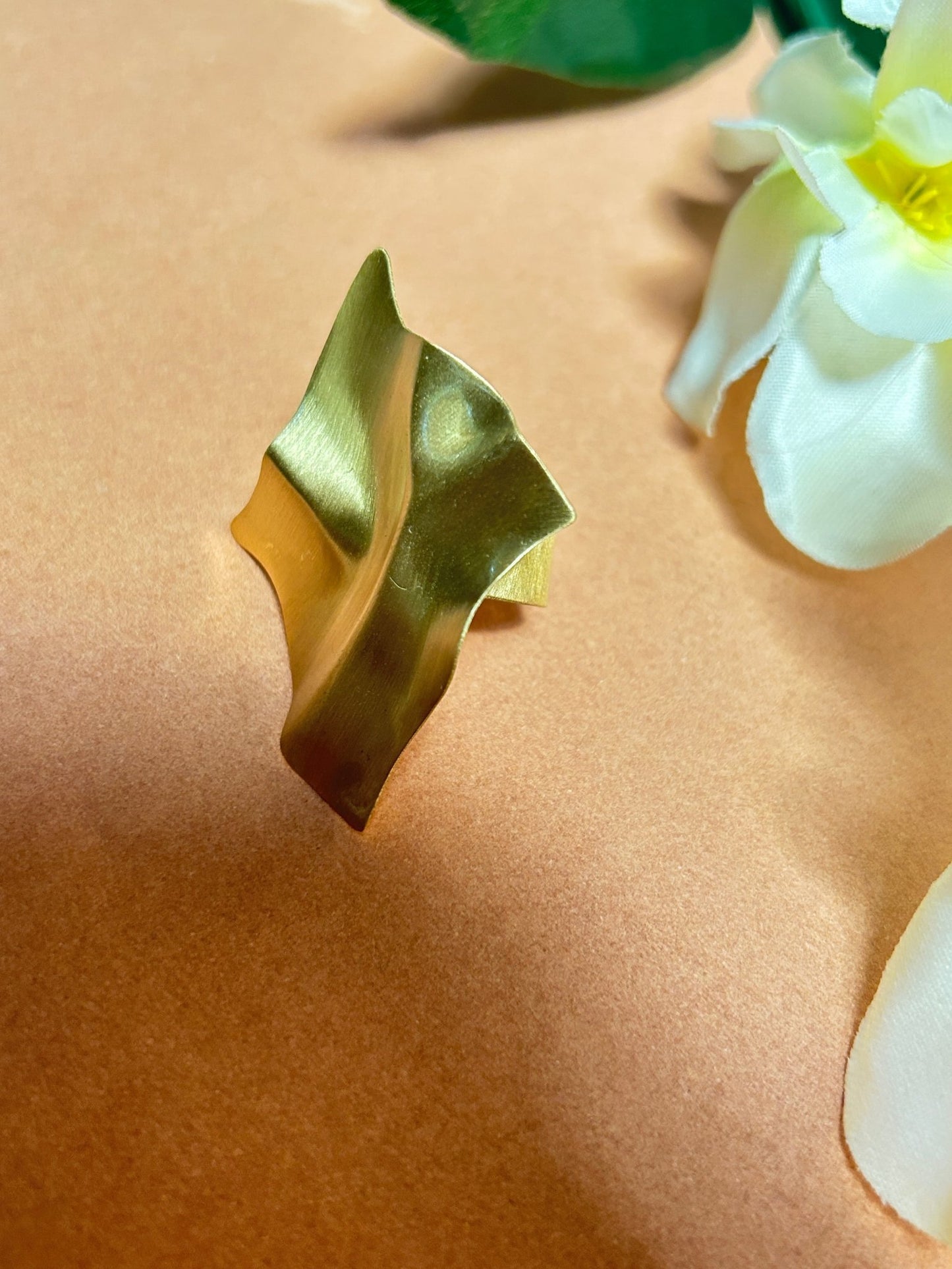 Golden Drift Brass Ring - CharmsCrafted