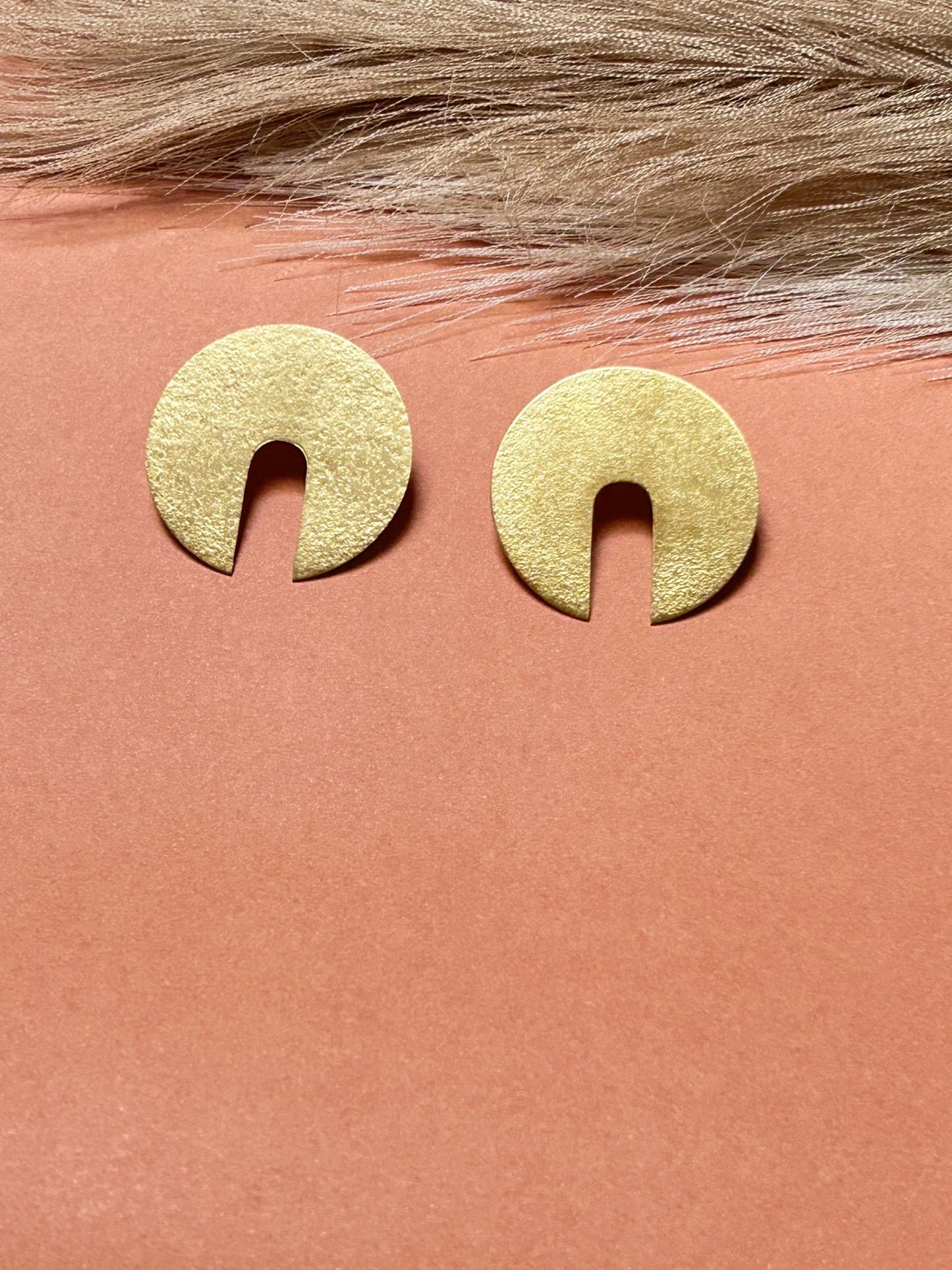 Golden Eclipse Stud Earrings - CharmsCrafted