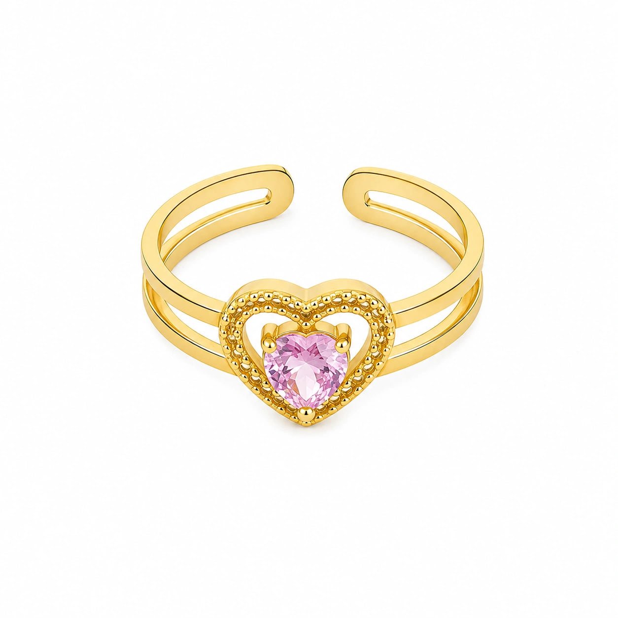 Golden Heart Ring - CharmsCrafted