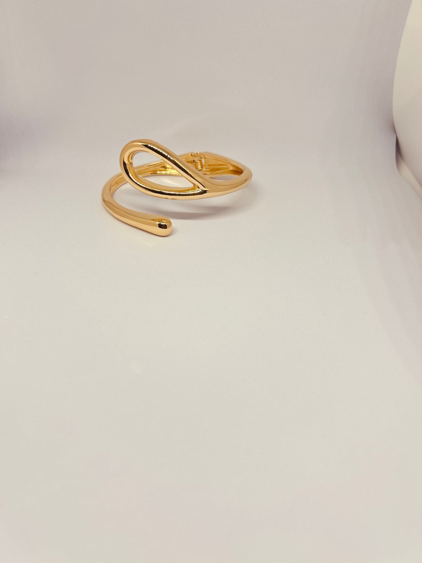 Golden Infinity Loop Cuff Bracelet – Timeless Elegance - CharmsCrafted