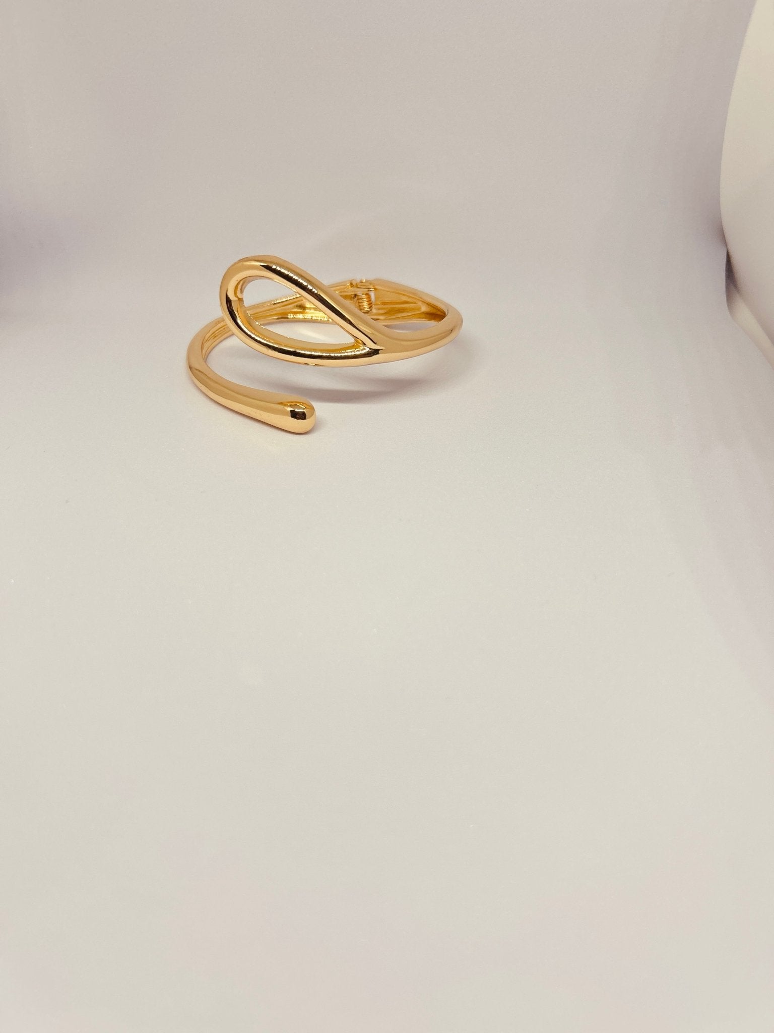 Golden Infinity Loop Cuff Bracelet – Timeless Elegance - CharmsCrafted