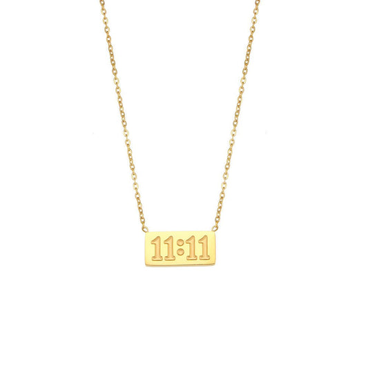 Manifest Magic – 11:11 Gold Pendant Necklace - CharmsCrafted