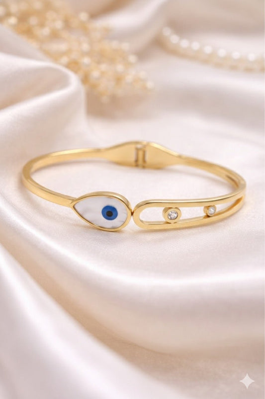 Flat lay of Nazar bracelet - CharmsCrafted