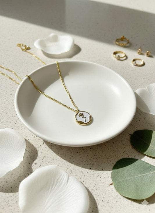 Rose Enamel Neckace - CharmsCrafted