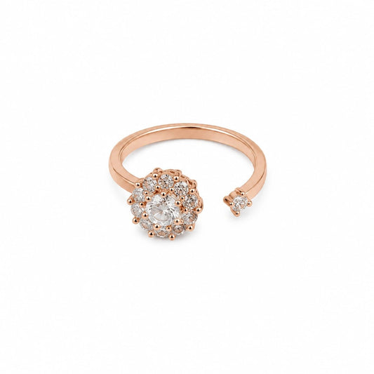 Rose Gold Diamond Ring - CharmsCrafted