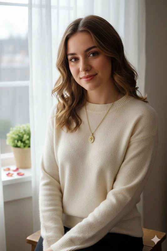 Rose pearl Beaded Necklace - CharmsCrafted