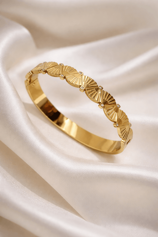 Flat lay of Sunray Grace Bracelet - CharmsCrafted