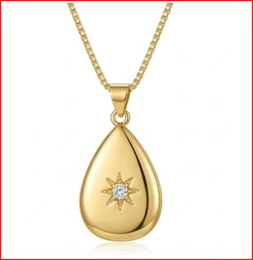 Teardrop Pendant Necklace for Women - CharmsCrafted