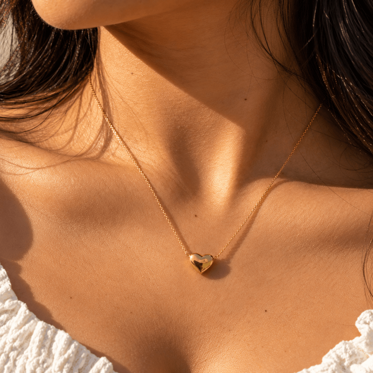 Tiny Heart Necklace – Gold Plated Anti-Tarnish Mini Heart Pendant - CharmsCrafted