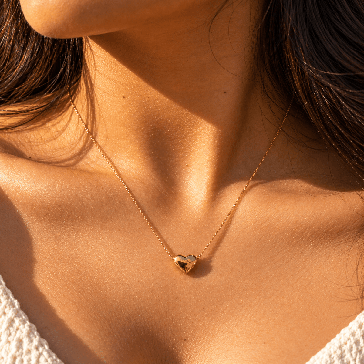 Tiny Heart Necklace – Gold Plated Anti-Tarnish Mini Heart Pendant - CharmsCrafted