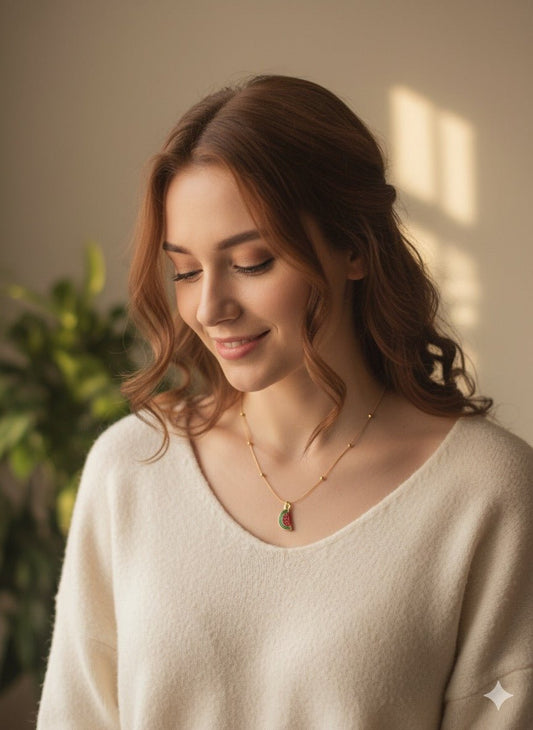 Watermelon charm necklace - CharmsCrafted