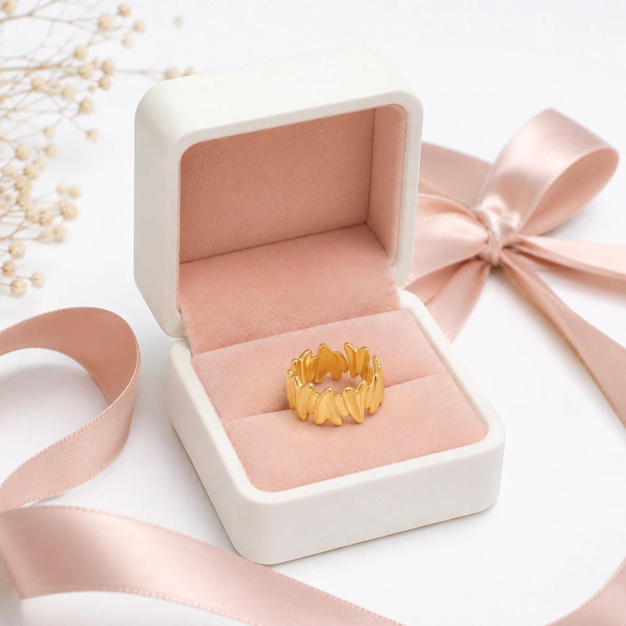Wave Heart Ring - CharmsCrafted
