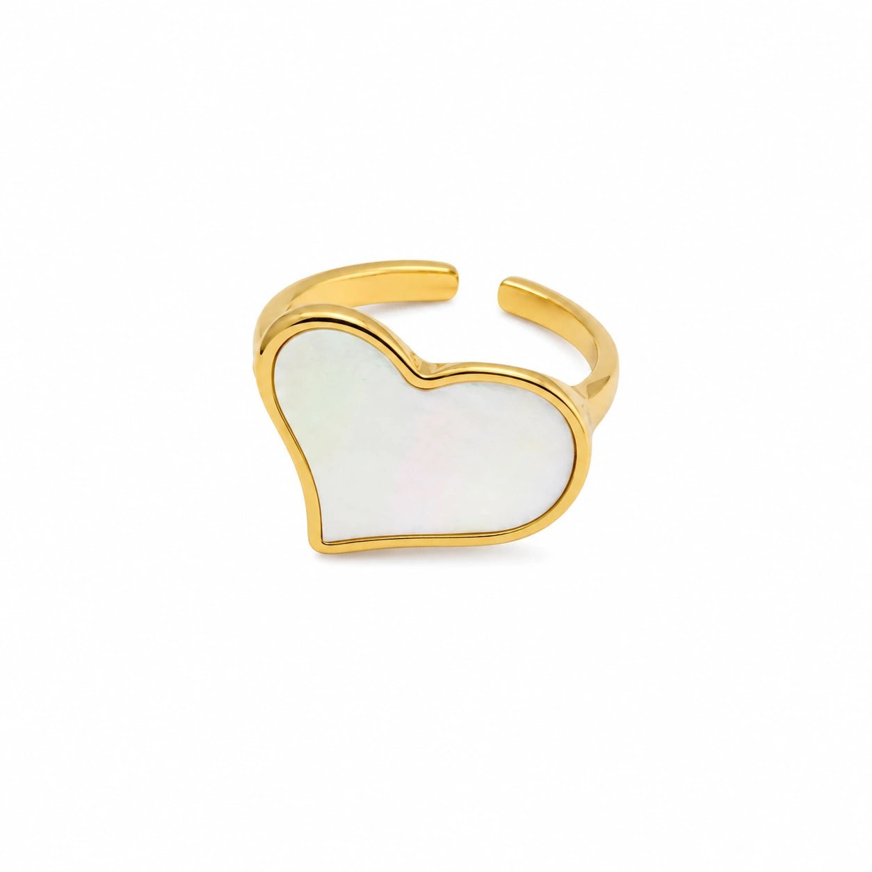 White Heart Ring - CharmsCrafted